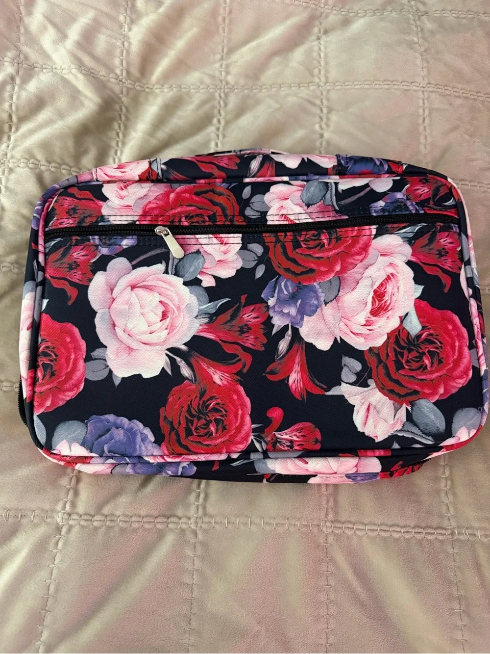 Large Floral Art Supply Organizer Case Colored Pencil Marker Storage Holder